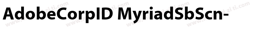 AdobeCorpID MyriadSbScn字体转换